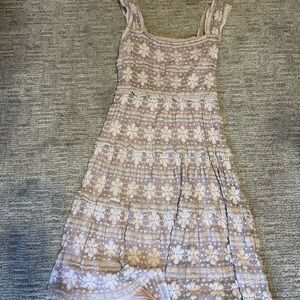 Max Studio Floral Lace Mini Dress - Cream and White